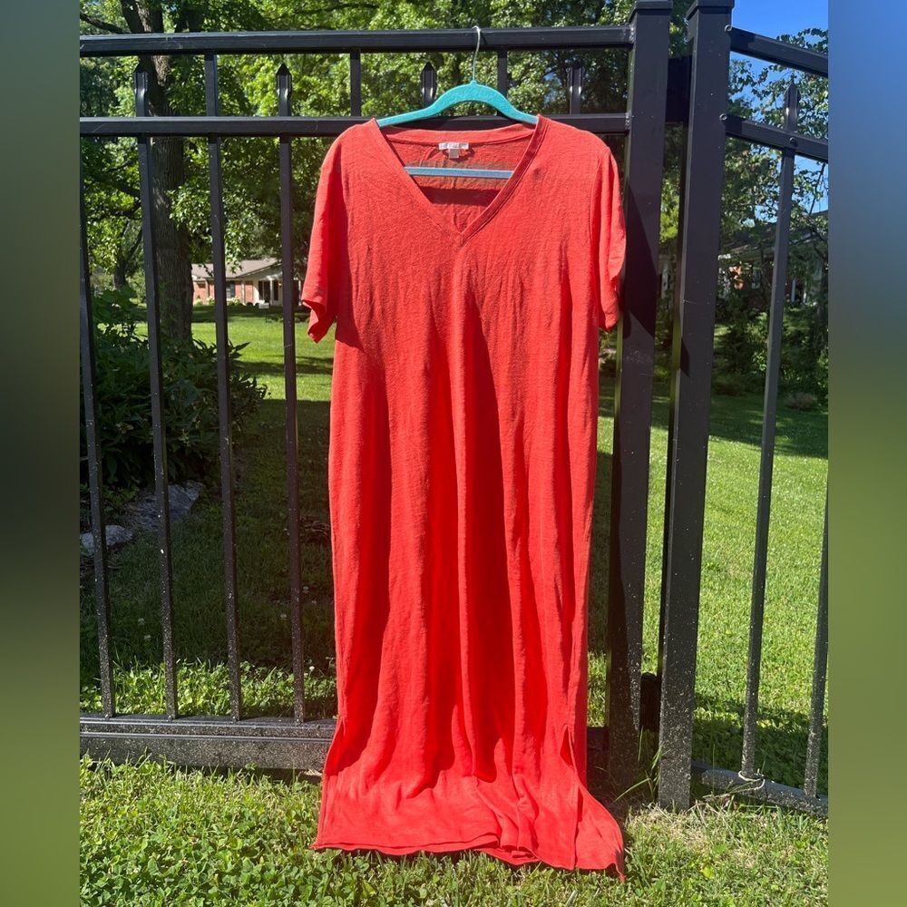 COS Linen Column Midi Dress - Picture 3 of 6